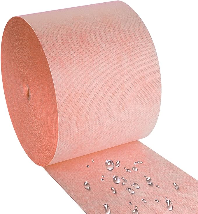 5" Waterproof Membrane Band Roll,120ft Shower Waterproofing Membrane Uncoupling Band for Tile Wall Floor Bathroom Shower Sauna Steam Room, Tile Underlayment Seam Tape,22Mils Thick