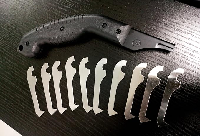 Grout removal tool grout saw removal tool grout removal blade 1 handle and 10 grouting saw blades Used to clean debris in the gaps of tiles for better filling