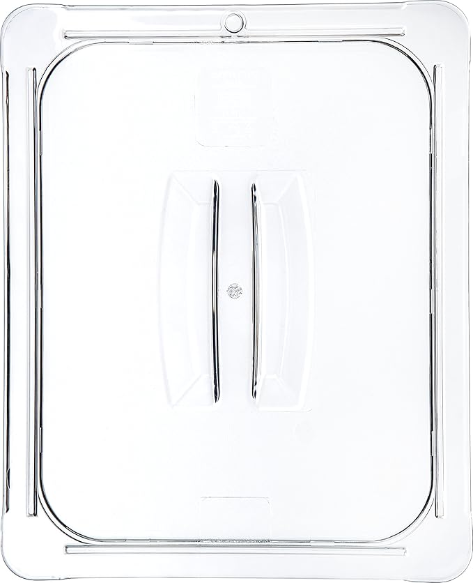 Carlisle FoodService Products Storplus 1/2-Size Food Pan Lid for Catering, Buffets, and Restaurants, Polycarbonate, 12.75 x 10.38 Inches, Clear