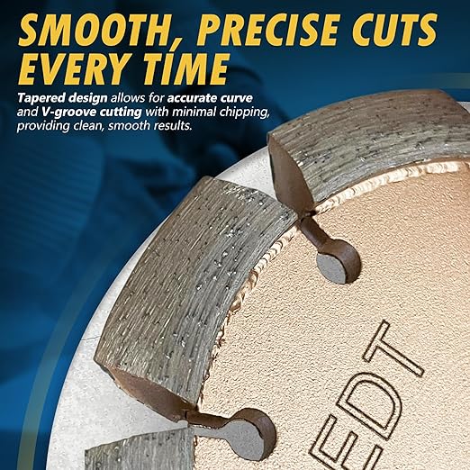 7" Crack Chaser Blade for Cured Concrete, Asphalt Repair or Joint Widen, 0.375" Width, 5/8"-11 Threaded Arbor