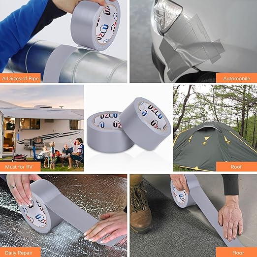 Duct Tape Bulk, Silver Duct Tape Heavy Duty, 12 Rolls x 20 Yard x 1.88 Inch Per Roll, Flexible, No Residue, All-Weather and Tear by Hand, Bulk Value for Indoor & Outdoor Repairs, Industrial Use