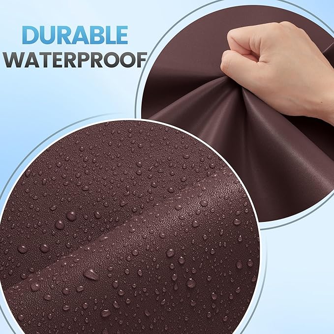 Leather Repair Patch Tape Kit, 4" x 63" Self Adhesive Leather Repair Patch for Furniture, Vinyl Leather Repair Kit for Car Seat, Chairs, Couch, Sofa, Boat Smooth Darkbrown