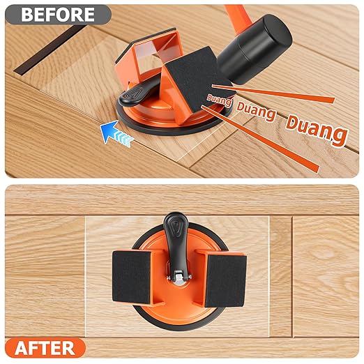 Floor Gap Fixer Tool Heavy Duty Suction Cup for Laminate Vinyl LVP Wood Flooring Gap Repair Kit with Plank Grabber