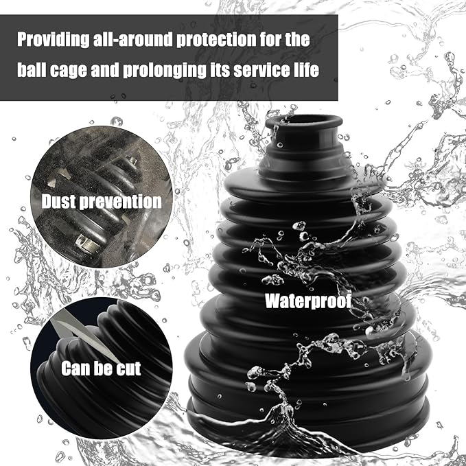CV Boot,Professional CV Axle Boot Repair Kit with Ball-Cage Pliers & 4PCS Stainless Steel Clamp,Dustproof CVs Joint Boots Kit for Protecting CVs Axle Boots Car Accessories