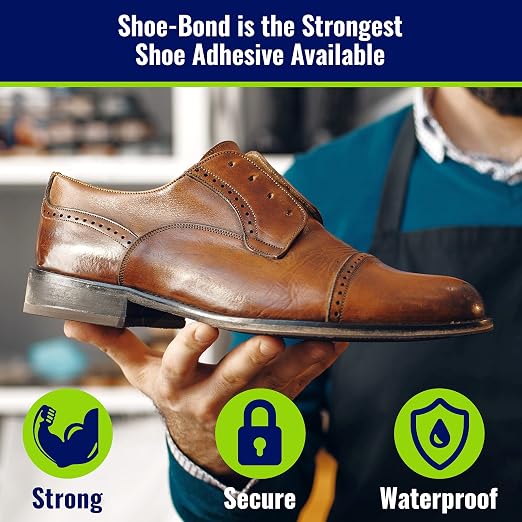 Shoe Glue - Professional Grade, Clear, Waterproof, Quick Drying, Ideal for Hiking Boots, Sneakers, Sandals, and More