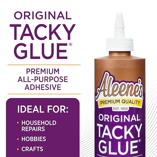 Aleene's Original Tacky Glue, All Purpose Adhesive, Perfect for Crafts and DIY Projects, Dries Fast and Clear, 8 fl oz 3-Pack