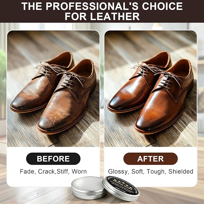 STARTSO WORLD 200Ml Leather Recoloring Balm with 100ML Leather Conditioner,Dark Gray Leather Repair Kit for Furniture, Leather Dye, Leather Scratch Repair, Leather Couch Paint