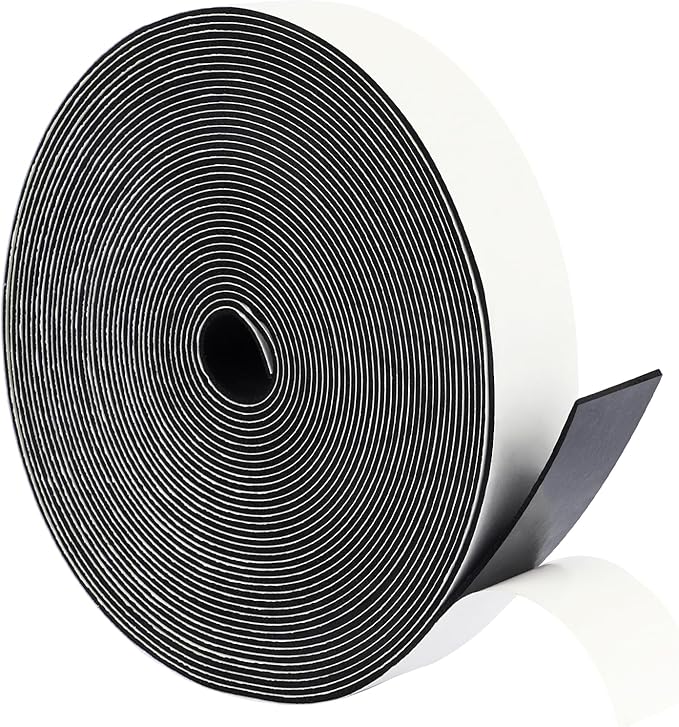 Yotache Thin Weather Stripping Door Seal 1" x1/16, Close Cell Foam Tape with Adhesive for Doors Insulation, Total 33 Feet Long