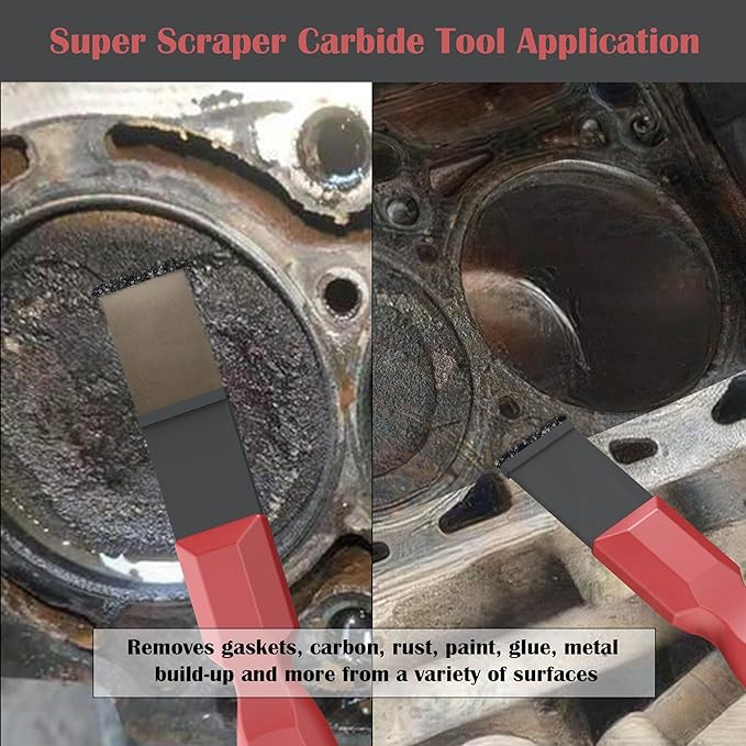 Carbide Scraper, Super Carbide Gasket Scraper for Metal and Automotive, 1-1/4 Inch Carbide Scraper Set (1-Piece)