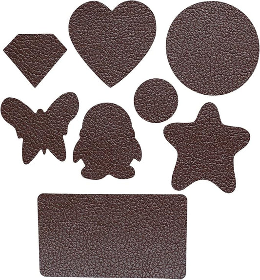 8 Pieces of Self-Adhesive Leather Repair Patches Tape Stickers for Sofas, Bags,Furniture,Car Seats,Waterproof and wear-Resistant (Dark Brown)