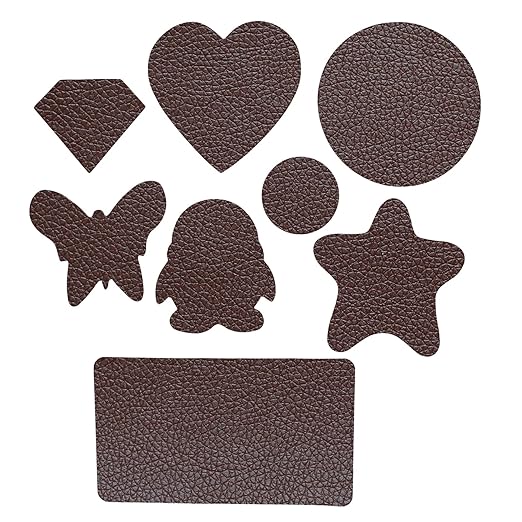 8 PCS Self-Adhesive Leather Repair Patch Couch Patch, Waterproof, Wear-Resistant Tape Sticker for Sofa,Bag,Furniture,Car Seats (Dark Brown)
