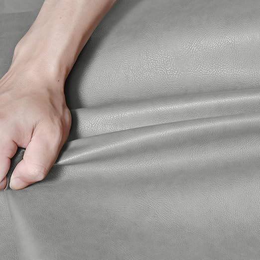 Self Adhesive Leather Repair Patch Kit, 31.4 in x 16 in Large Vinyl Leather Repair Tape for Furniture, Car Seat, Couch, Sofa, Chair Retro LightGray