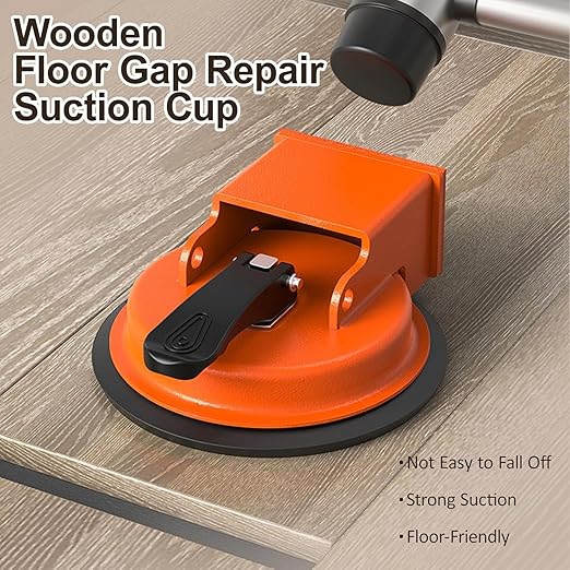 Floor Gap Fixer Tool – Heavy Duty Flooring Gap Repair Kit with Vacuum Suction Cup & 3 PCS Reusable Sticky Pads, Plank Grabber for Laminate, Wood, Vinyl, Tile Floor – DIY Gap Closure Tool