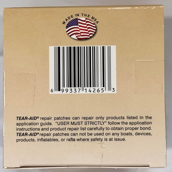 Tear-Aid Fabric Repair Kit, Type A Clear Patch for Canvas, Fiberglass, Leather, Polyester, Nylon & More, 3in x 5ft Roll, Single Pack | cycling-tire-repair-kits