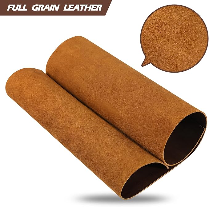 RingSun Genuine Leather Sheets for Leather Craft 12''X12'' Full Grain Leather for Tooling Craft Sewing (2mm), Dark Brown