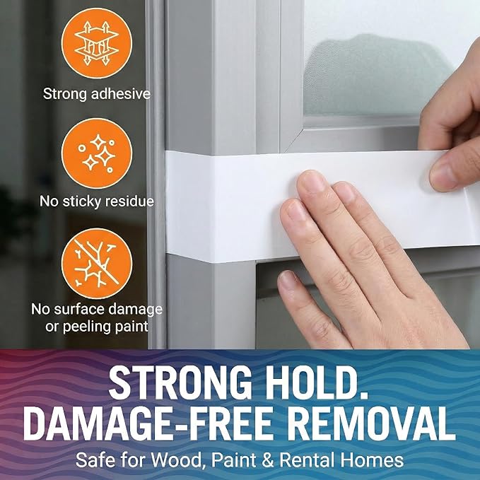 Window Sealing Tape White 2-Pack, 2 Inch x 100 FT Per Roll, Weather Seal for Windows, Doors and AC Units, Waterproof UV Resistant, Damage-Free Removal - Better Boat