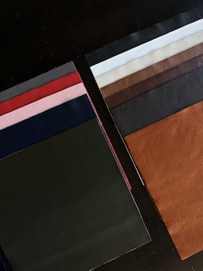 Natural Grain Cow Leathers: 12'' x 12'' Pre-Cut Leather Pieces (Gray, 1 Piece)
