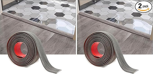 Art3d Self Adhesive Vinyl Strip for Joining Floor Gaps, Carpet Thresholds - 10 FT, 1.57in, Gray (Pack of 2)