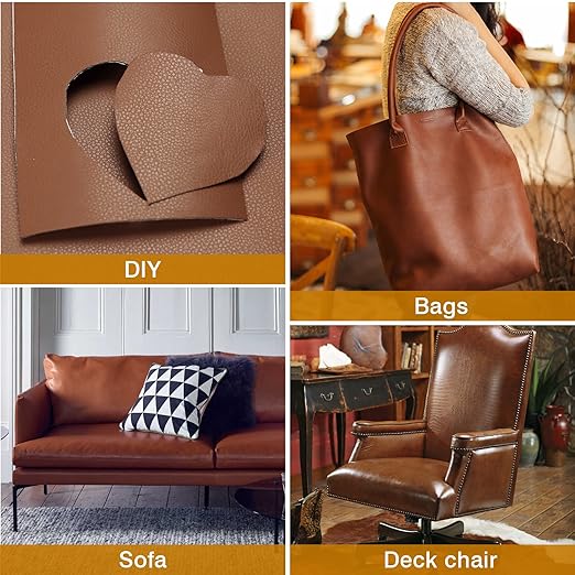 BSZHTECH Leather Repair Tape Self-Adhesive Leather Repair Patch for Couch Furniture Sofas Car Seats Advanced PU Vinyl Leather Repair Kit (RBrown, 3.9X79 inch)
