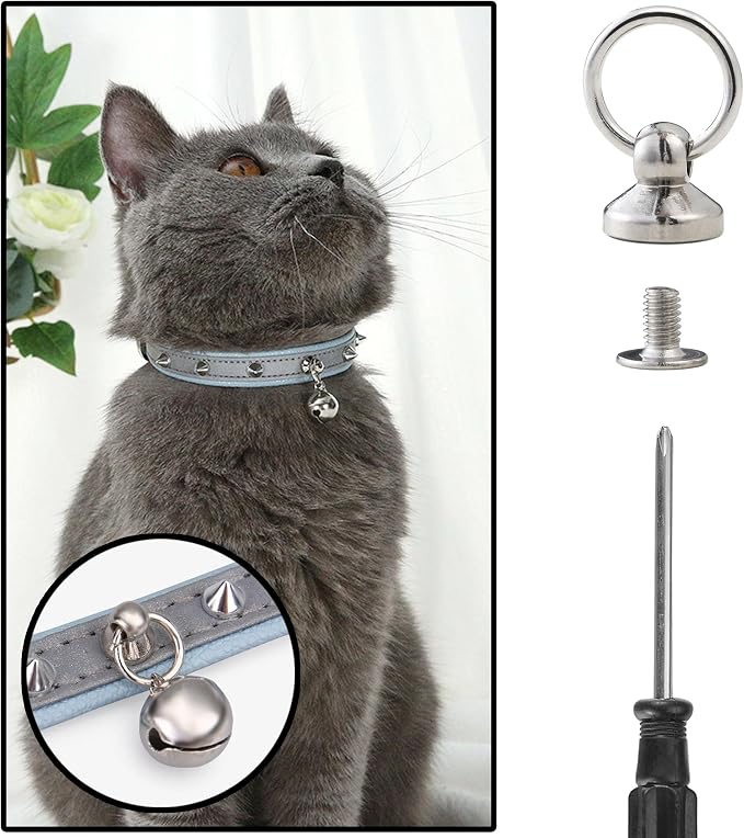 YORANYO 90 Sets Round Head Button Stud for Leather Assorted Sizes Button Stud with Pull Ring Rivets Studs and Spikes Rivets for Repair and Decorate Phone Case Shoes Belts Bags Dog Collar Clothing