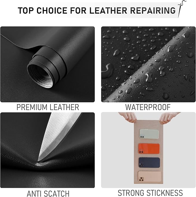 YAFLC Self Adhesive Leather Repair Tape Kit, 4"x 63" Leather Repair Patch for Furniture, Leather Repair Patch for Car seat, Sofas, Couch, Boat Seat Beige Yellow