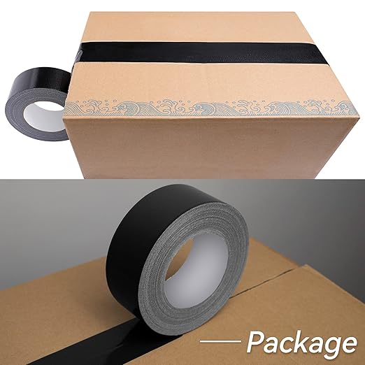 Reniteco Black Duct Tape- 2 inches x 45 Yards, Waterproof & All-Weather, No Residue, UV Resistant, Heavy Duty for Car, Home & Outdoor Repairs, 1 Roll