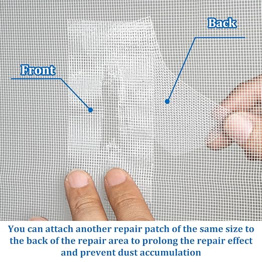 White Window Screen Repair Tape 2" x 35 FT Fiberglass Adhesive | Strong adhesive fiberglass screen repair tape; fixes holes & tears cut&stick indoor/outdoor window door use