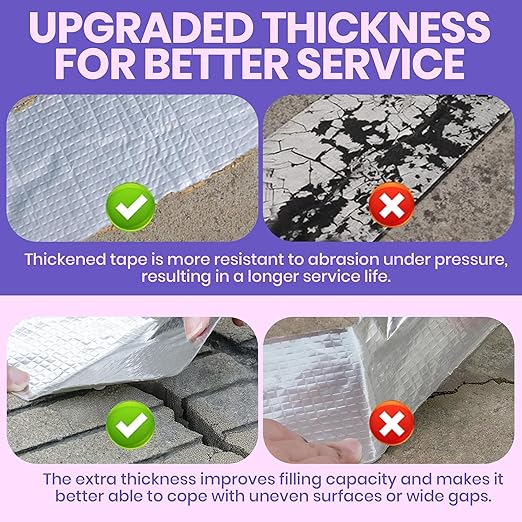 TAPEBEAR Extra Thicker Butyl Tape Waterproof 4inch x16feet, 51mil Aluminum Butyl Sealant Tape, Duct Sealing Adhesive for RV Roof Repair, Boat and Pipe Sealing, Metal, Glass & EDPM Roof Leak Patching
