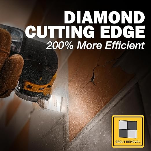 Diamond Oscillating Multi Tool Blade 3 Pcs, TOLESA Flush Cutting Multi Tool Diamond Oscillating Saw Blades for Grout Removal, Cleaning Mortar, TOLD34