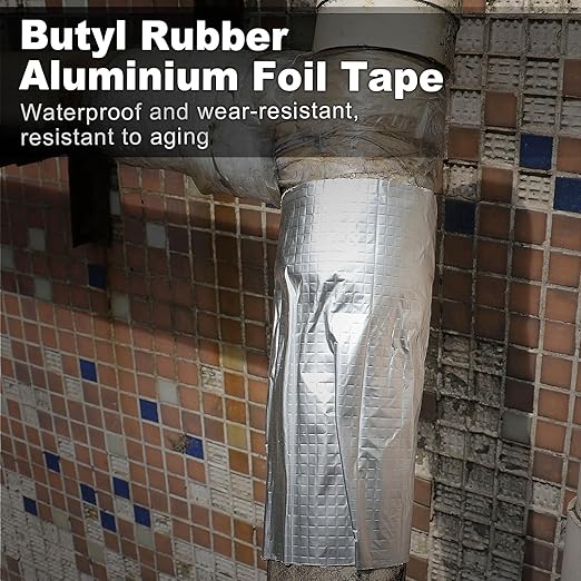 BOMEI PACK Butyl Tape, Waterproof 1.5mm x 8" W X 33'L, Multi-Use Leak Repair for Boat and Pipe Sealing, HVAC Ducts, Roof Crack, RV, Awning, Window Sealing, Upgraded Leak Proof Butyl, 1Pack