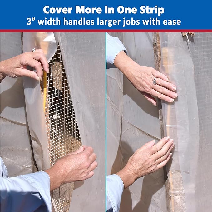 Gaffer Power Clear Repair Tape 3” x 20 Yards – Transparent Waterproof Duct Tape for Large Repairs, Sealing & Patching – Heavy Duty, Weather Resistant