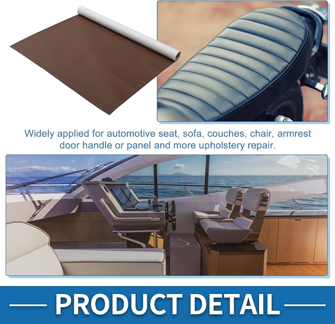Self Adhesive Leather Repair Patch Strong Stickiness 19.6"x53.9" Leather Repair Tape PVC Faux Leather Light Brown 1 Pcs