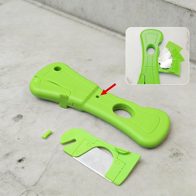 Sealant Nozzle Vutting Tool - Cut & Crimp Adhesive Nozzle Cutter with Case & 2 Replaceable Blades, Silicone Caulking Tube Snip Manual Cartridge Cutter Tool for Silicone Hose Glass Sealant