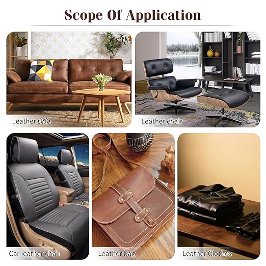 Leather Repair Tape, Self-Adhesive Leather Repair Patch for Couch Furniture Sofas Car Seats, Advanced PU Vinyl Leather Repair Kit (MBrown, 17X79 inch)