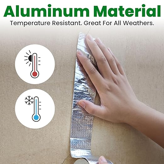 ECOHomes Aluminum Butyl Tape, Waterproof Aluminum Foil Tape for Leaks (8 Inch Wide) | Butyl Seal Tape for Roofs, Gutter Repair, Gutter Holes, Pipes, Metal Roof Patch, RV, Plumbing and Outdoor Sealing