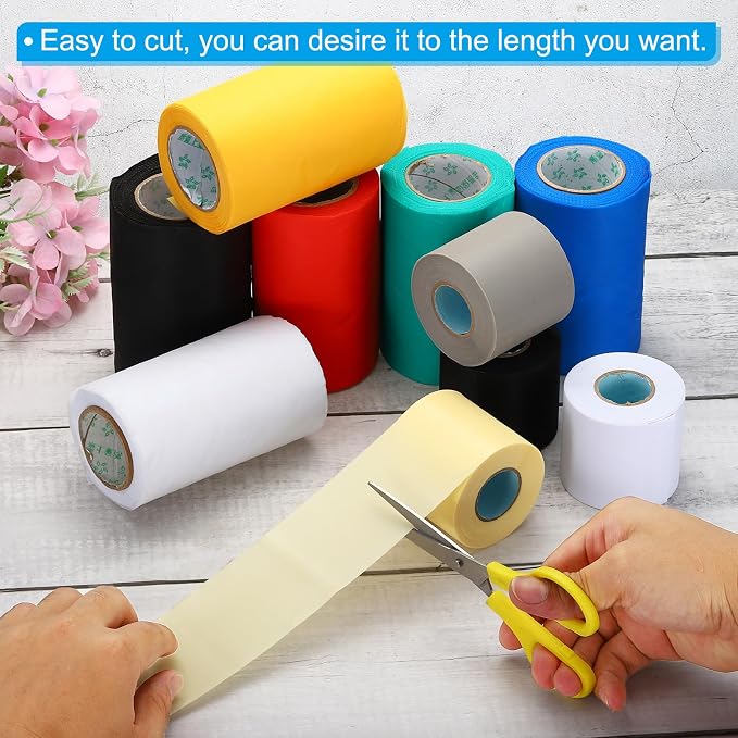 PATIKIL 2.4" x49.2ft Pipe Wrapping Tape, 2 Pack PVC Duct Tape Pipes Insulation Air Conditioner Tube Wrap Waterproof Non Adhesive for HVAC Electrical Beige