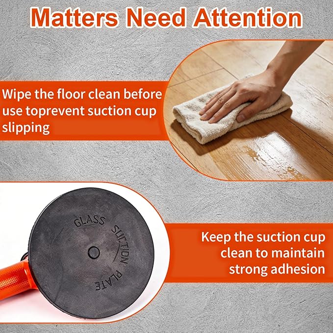Laminate Floor Gap Repair Tool,Suction Cup Lifter with Rubber Mallet,Floor Gap Repair Kit, Floor Gap Fixer Tool for Laminate Floor Gap Repair for Floating Wood Floors and Moving Glasses