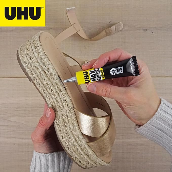 UHU Max Repair Power Adhesive (0.28 oz): Clear Strong Flexible Glue for Indoor & Outdoor Repairs, Heavy Duty All-Purpose Adhesive, Waterproof, Dishwasher-Safe, Gap Filling, Temperature & UV Resistant