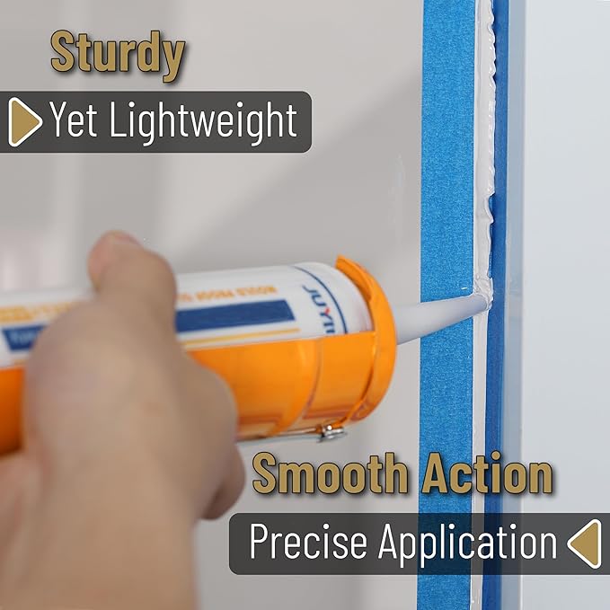Bates- Caulking Silicone Gun, 10:1 Thrust Ratio, Hand Caulking Guns, No Drip