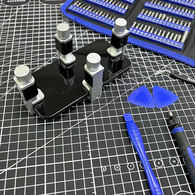 Kaisi Phone Screen Repair Tools Adjustable Fastening Clamps Clip Tools Compatible for Fixing Screen Uplift Cell Phone, iPhone, Samsung, iPad, iPod, MacBook, Laptops, Tablets, LCD Screen, 4 Pack