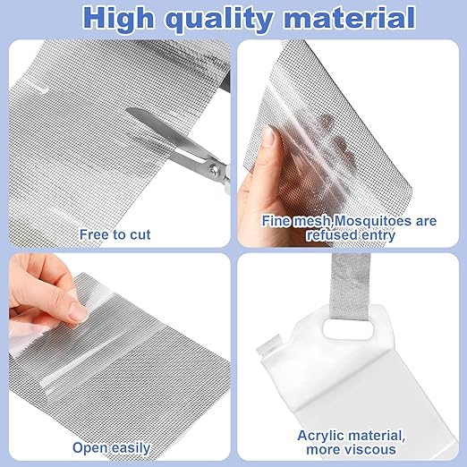 CroBlissful Extra Wide 5 inch x 20 ft Window Screen Tape Mesh Repair Strong Adhesive Waterproof Fiberglass Screen Repair Kit Patch for Window Door Tears Holes(Black)