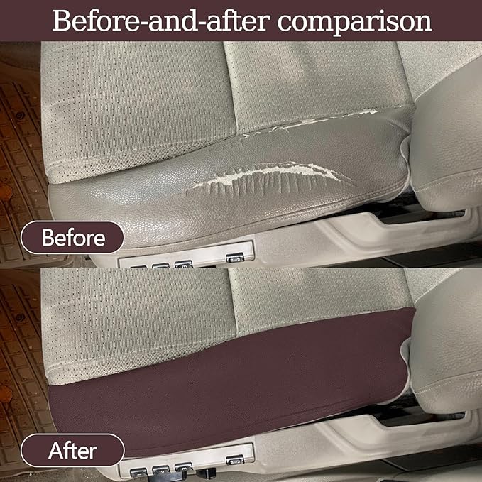 CHEIGHY Leather Repair Kit Self Adhesive Leather Repair Patch for Furniture 15.7X79 inch Vinyl Repair Kit for Couches Car Seats Sofa Office Chair Belt Jackets (Coffee)