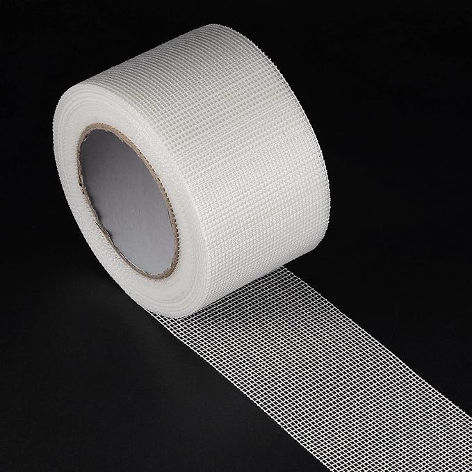 uxcell Drywall Joint Tape Self-Adhesive Fiberglass 3-inch x 98-feet Repair Patch Wall Hole Crack Mesh Size 2mm