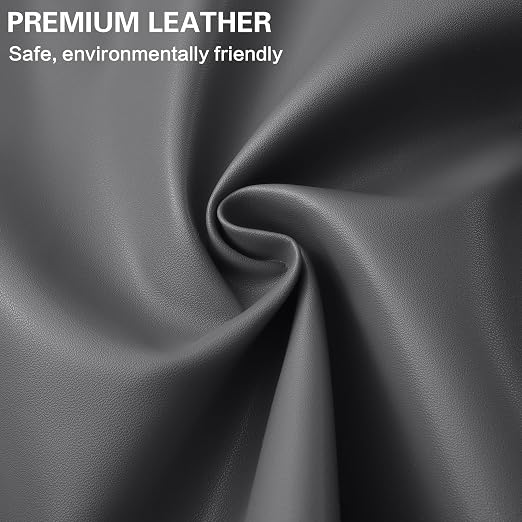 Self Adhesive Leather Repair Patch Kit, 17 in x 79 in Large Vinyl Leather Repair Tape for Furniture, Car Seat, Couch, Sofa, Chair Smooth Darkgrey