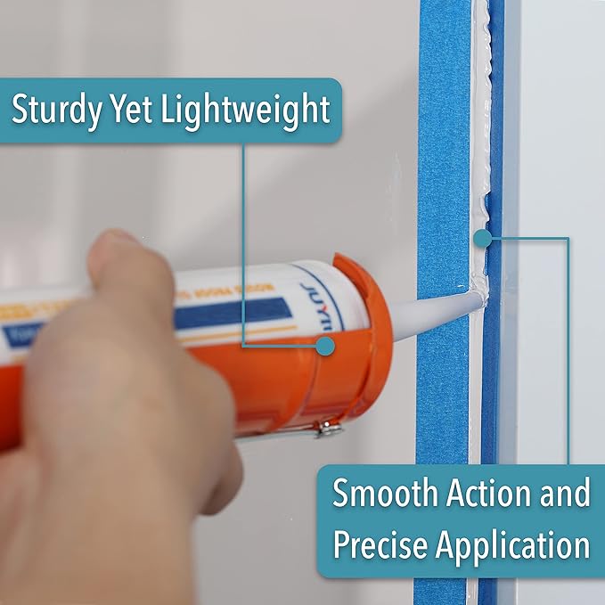 Bates - Caulking Gun, 10:1 Thrust Ratio, Silicone Gun, Dripless Caulk Gun, Silicone Caulk Gun, Hand Caulking Guns
