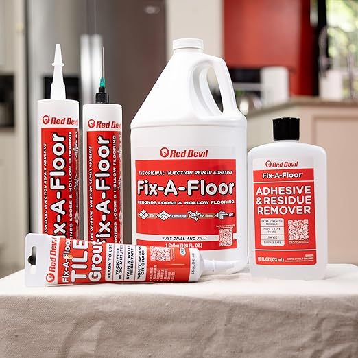 The Original Fix-A-Floor Loose Tile Repair Adhesive - Tile, Porcelain, Ceramic, Marble, Stone & Wood. Custom Tip for All Grout Sizes. Pack of 12 *for Best Results Use The Proven Power of a Caulk Gun*