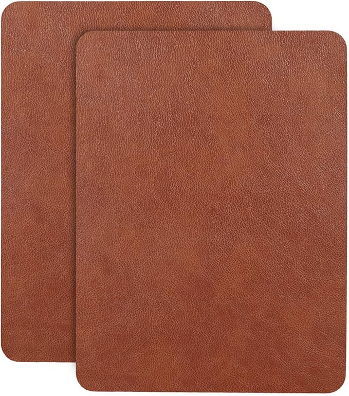 JDLUGH Sofa Leather Repair Patch Tape, 8.2x11 Inch2PCS Self Adhesive Couch, Car Seat, Office Chair, Leather Furniture, Vinyl Repair Patch Kit for Furniture (Brown1.0)