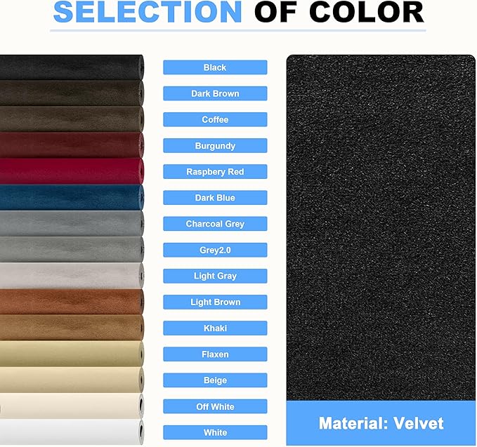 KING MOUNTAIN Couch Fabric Repair Patch, Fabric Patches for Furniture, 4" x 63" Waterproof Velvet Repair Tape for Sofas, Car Seats, Furniture, Upholstery Fabrics and Velvet Goods. （Black）