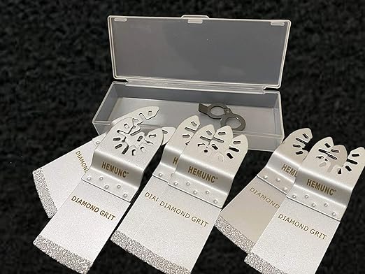 Oscillating Tool Blades, HEMUNC 6PCS Oscillating Multi Tool Diamond Saw Blades for Grout Removal, Flush Cut, Compatible with Dewalt Bosch Dremel Rockwell Makita Fein Multimaster Milwaukee and More