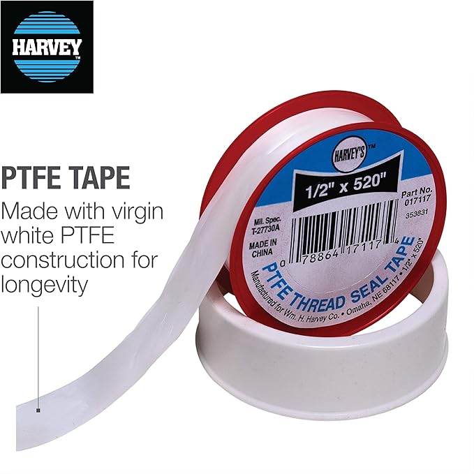 WM Harvey 017117B Wm Harvey 1/2" x 520" Teflon Thread Seal Tape